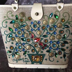 Vintage It Grows on Trees Enid Collins bucket bag